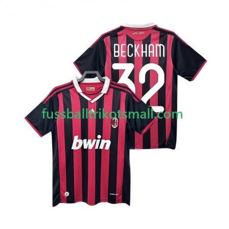 Fußballtrikots AC Mailand BECKHAM 32 2009 2010 Retro Kurzarm Heimtrikotsatz kaufen